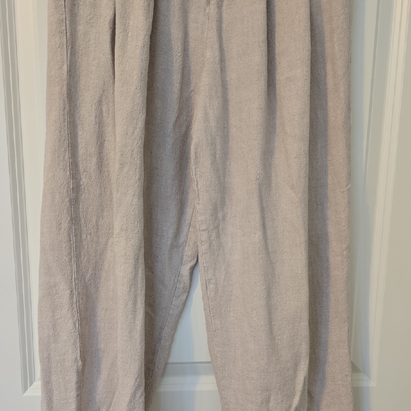 Free People Calla Pleated Trousers Linen Blend High Waist. Size 0 - Picture 4 of 15
